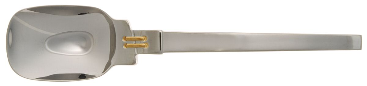 Odyssey-Gold (Stainless, Gold Accent) Place/Oval Soup Spoon by Yamazaki-1