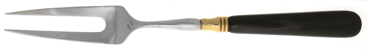 Old Denmark-Black (Stainless, Gold Accent) Solid Serving Fork by Yamazaki-1