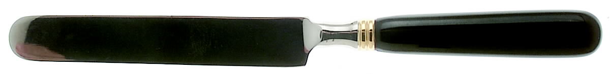 Old Denmark-Black (Stainless, Gold Accent) Blunt Hollow Knife by Yamazaki-1