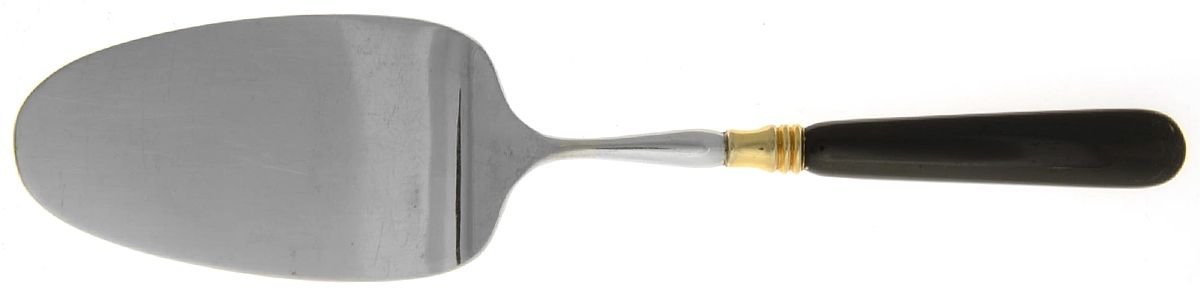 Old Denmark-Black (Stainless, Gold Accent) Solid Pastry Server by Yamazaki-1