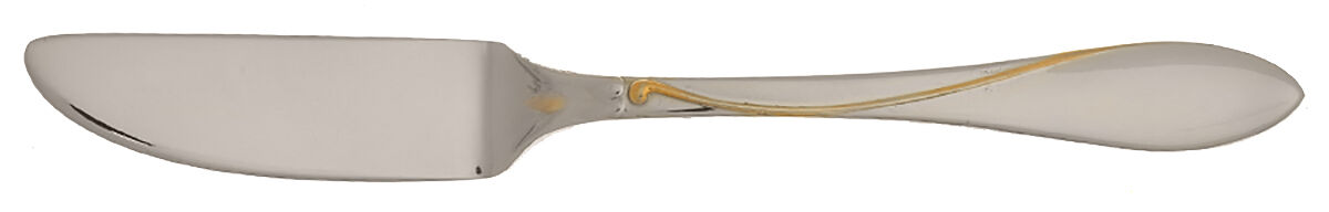 Raceme (Stainless, Gold Accent) Flat Handle Master Butter Knife by Yamazaki-1