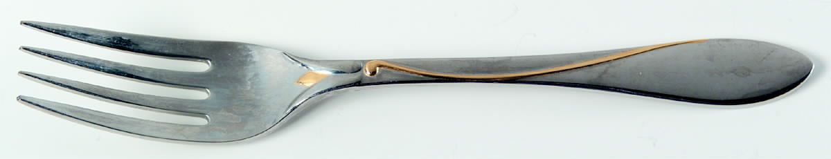Raceme (Stainless, Gold Accent) Individual Salad Fork by Yamazaki-1