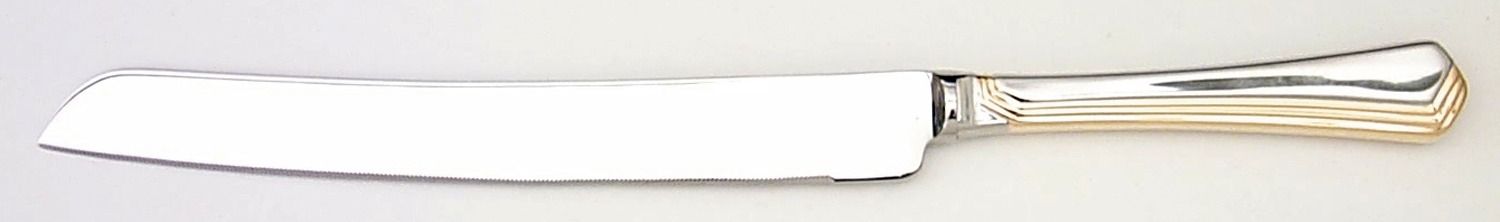 Ramona Gold (Stainless) Wedding Cake Knife with Stainless Blade by Yamazaki-1