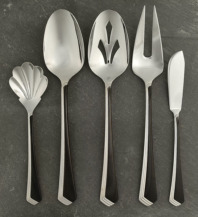 Ramona (Stainless-Black Accent) 5 Piece Hostess Set by Yamazaki-1
