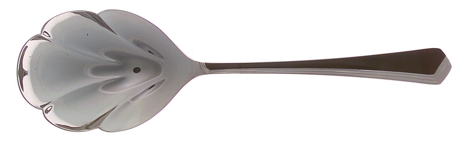 Ramona (Stainless-Black Accent) Solid Serving Spoon by Yamazaki-1