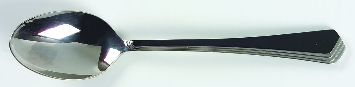 Ramona (Stainless-Black Accent) Place/Oval Soup Spoon by Yamazaki-1