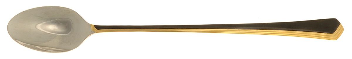 Ramona (Stainless-Black Handle-Gold Accent) Iced Tea Spoon by Yamazaki-1
