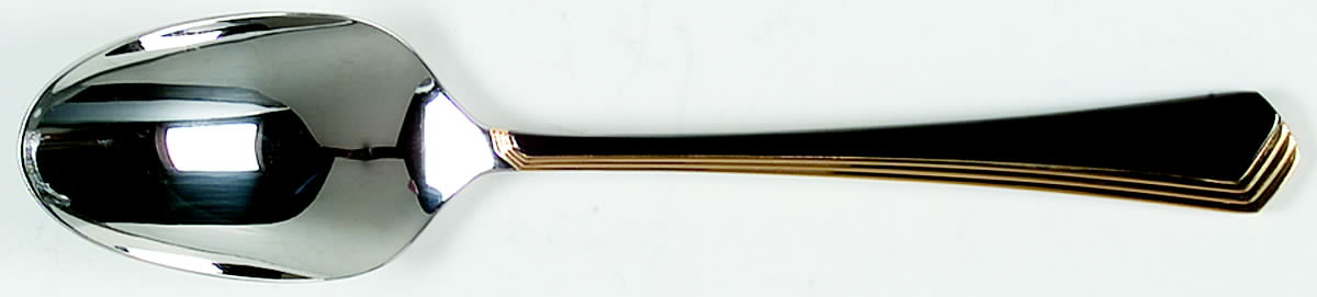 Ramona (Stainless-Black Handle-Gold Accent) Tablespoon (Serving Spoon) by Yamazaki-1