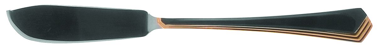Ramona (Stainless-Black Handle-Gold Accent) Flat Handle Master Butter Knife by Yamazaki-1
