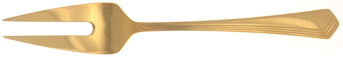 Ramona (Gold Electroplate) Solid Serving Fork by Yamazaki-1