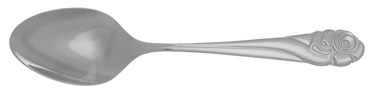 Ribbon Rose (Stainless) Place/Oval Soup Spoon by Yamazaki-1