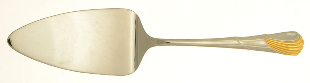 Seawinds (Stainless-Gold Accent) Solid Pastry Server by Yamazaki-1