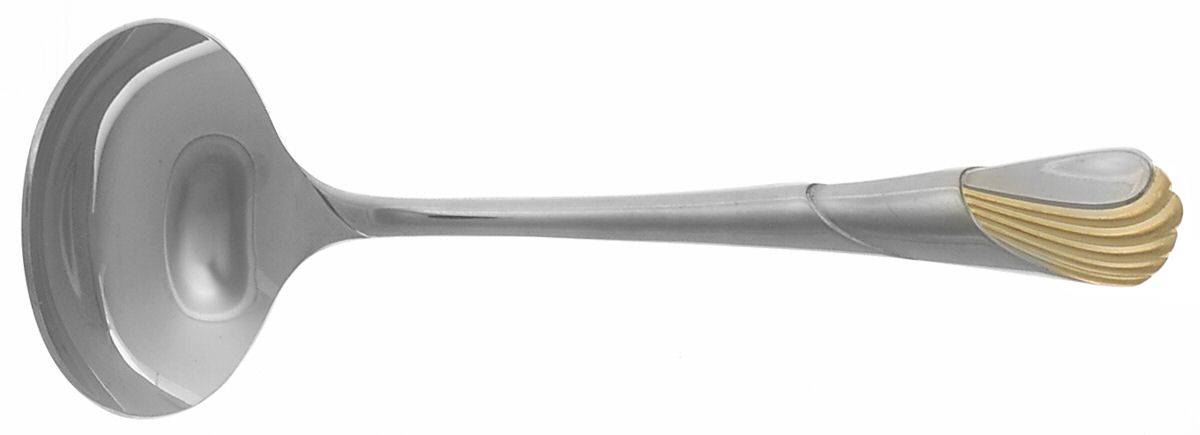 Seawinds (Stainless-Gold Accent) Solid Gravy Ladle by Yamazaki-1