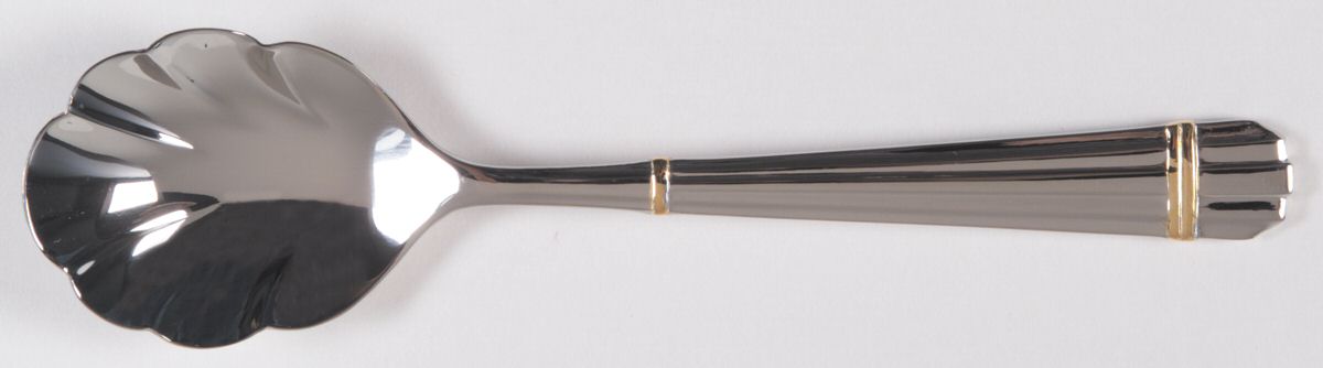 Stanford (Stainless, Gold Accent) Sugar Shell Spoon by Yamazaki-1