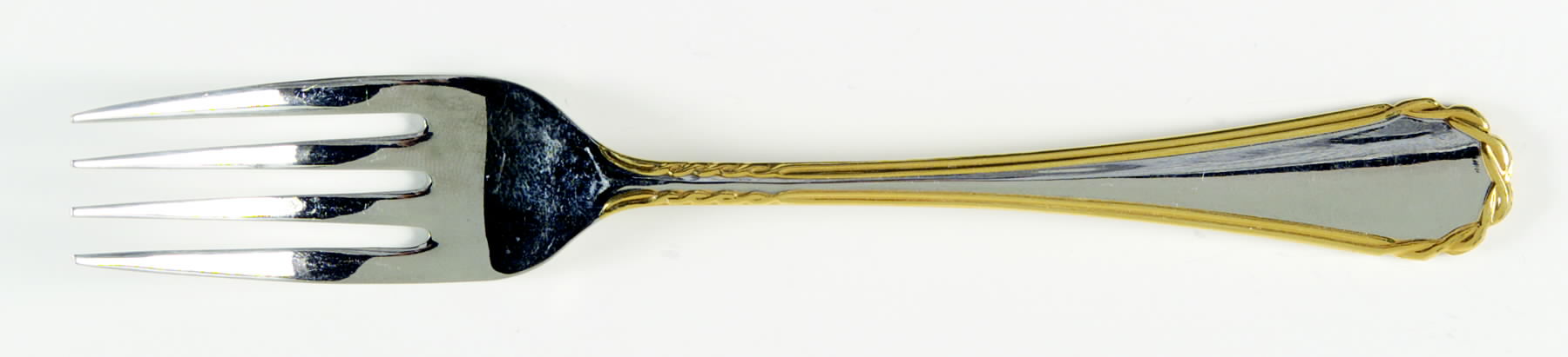 Tasha (Stainless, Gold Accent) Individual Salad Fork by Yamazaki-1