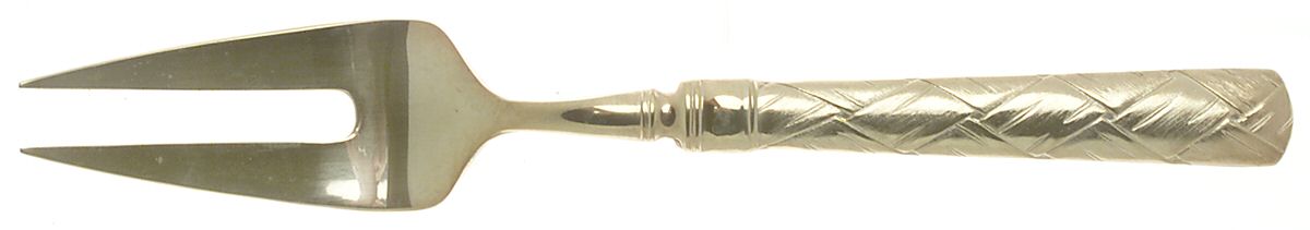 Troika-Atria (Gold Electroplate) Large Solid Cold Meat Serving Fork by Yamazaki-1