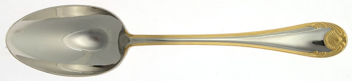 Venus (Stainless, Gold Accent) Place/Oval Soup Spoon by Yamazaki-1