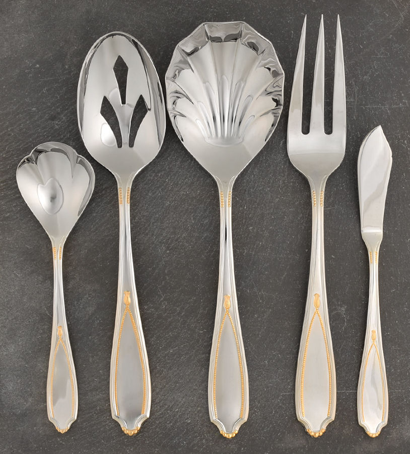 Victoria Gold (Stainless, Gold Accent) 5 Piece Hostess Set by Yamazaki-1