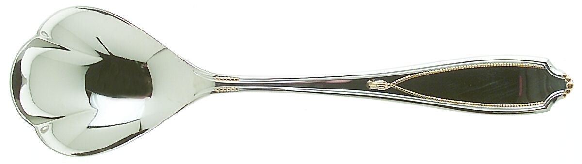 Victoria Gold (Stainless, Gold Accent) Sugar Shell Spoon by Yamazaki-1