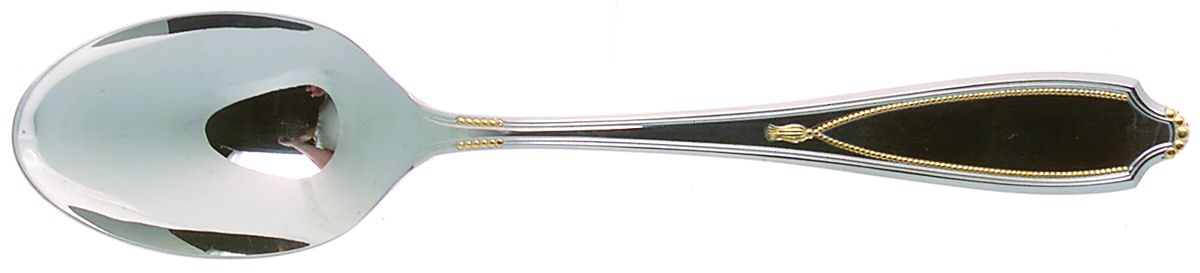 Victoria Gold (Stainless, Gold Accent) Place/Oval Soup Spoon by Yamazaki-1