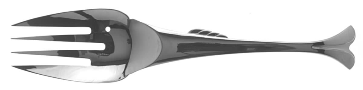 Gone Fishing (Stainless) Solid Serving Fork by Yamazaki-1
