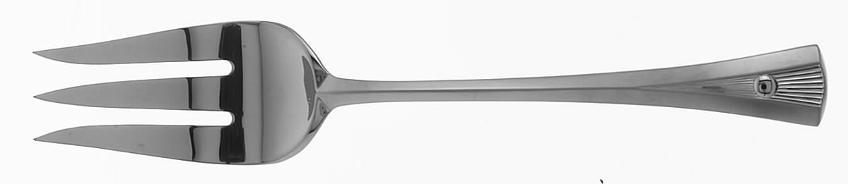Helios (Stainless, Frosted-Glossy Accent) Medium Solid Cold Meat Serving Fork by Yamazaki-1