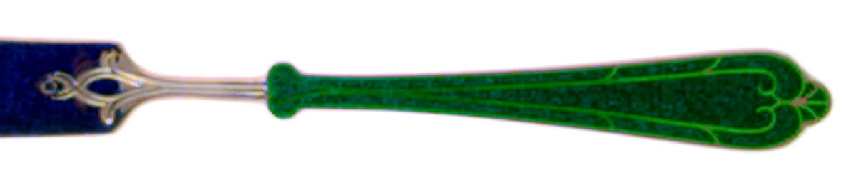Fortissimo-Malachite Flat Handle Butter Spreader by Yamazaki-1