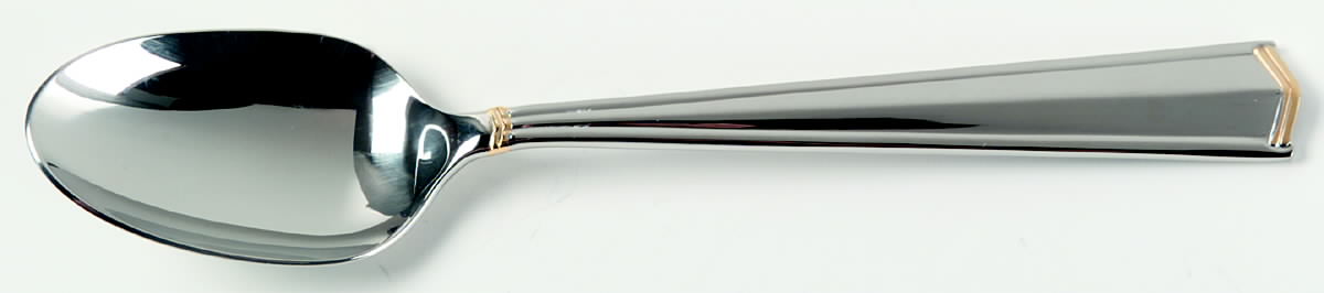 Icon-Affinity (Stainless, Gold Accent) Place/Oval Soup Spoon by Yamazaki-1