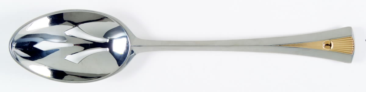 Evolution Gold (Stainless) Pierced Tablespoon (Serving Spoon) by Yamazaki-1