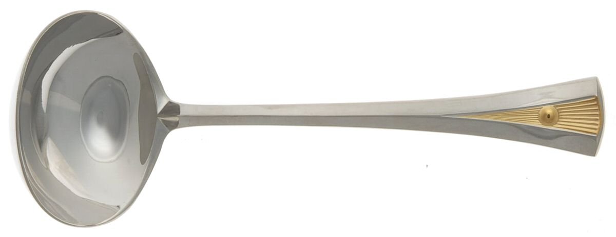 Evolution Gold (Stainless) Solid Gravy Ladle by Yamazaki-1
