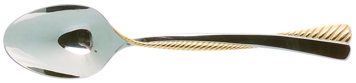 Cordagio Gold (Glossy, Gold Acct) Place/Oval Soup Spoon by Yamazaki-1