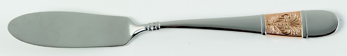 Medalia-Gold Accent (Stainless) Flat Handle Master Butter Knife by Yamazaki-1