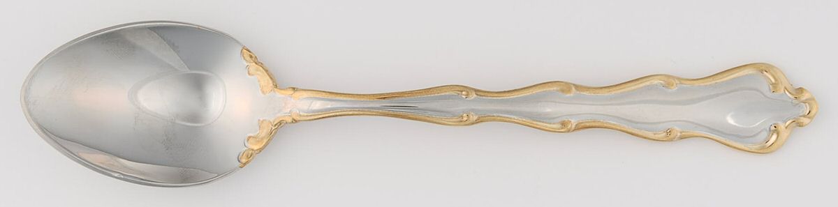 Princess Anne Gold Accent (Stainless, Gold Accent) Place/Oval Soup Spoon by Yamazaki-1