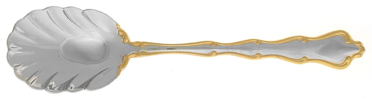 Princess Anne Gold Accent (Stainless, Gold Accent) Sugar Shell Spoon by Yamazaki-1