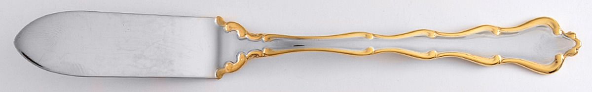 Princess Anne Gold Accent (Stainless, Gold Accent) Flat Handle Master Butter Knife by Yamazaki-1