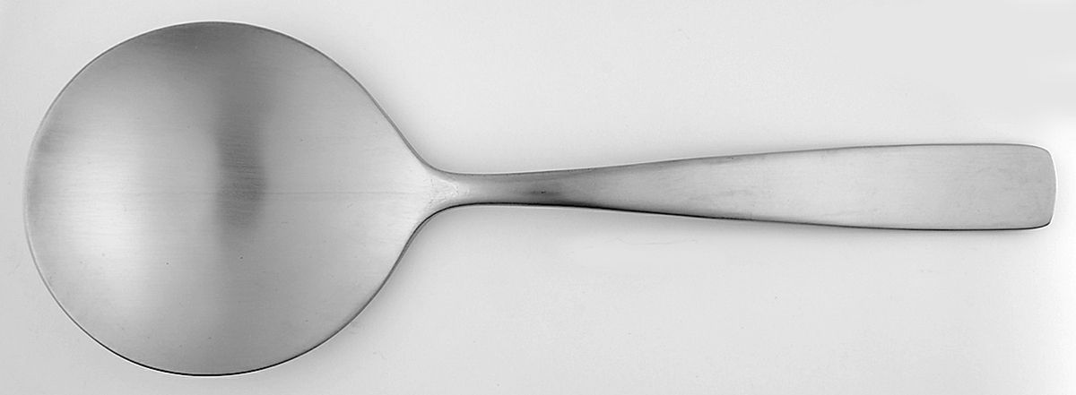 Bolo (Stainless) Oversize Solid Casserole Spoon by Yamazaki-1