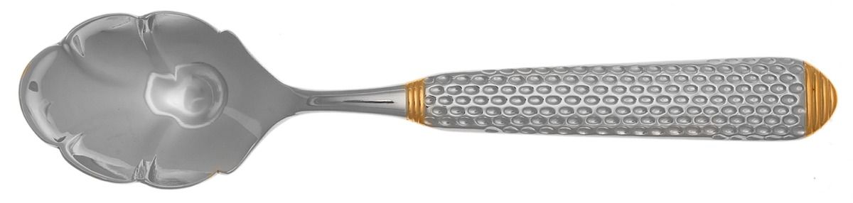 Katia (Stanless, Gold Accent) Sugar Shell Spoon by Yamazaki-1