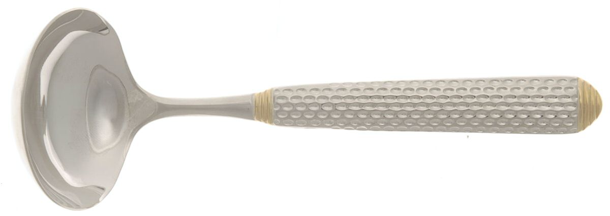 Katia (Stanless, Gold Accent) Solid Gravy Ladle by Yamazaki-1