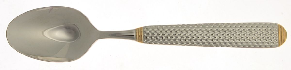 Katia (Stanless, Gold Accent) Place/Oval Soup Spoon by Yamazaki-1