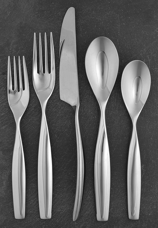 Swivel (Stainless) 5 Piece Place Setting by Yamazaki-1