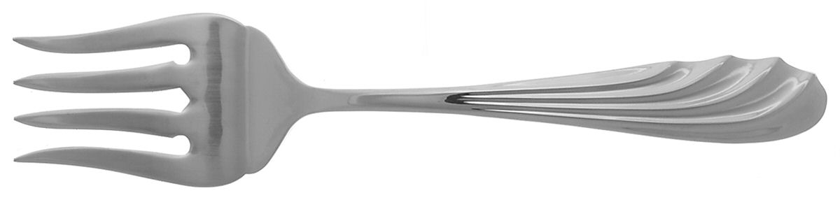 Shella (Stainless) Medium Solid Cold Meat Serving Fork by Yamazaki-1