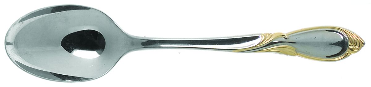Virtue (Stainless, Gold Accent) Place/Oval Soup Spoon by Yamazaki-1