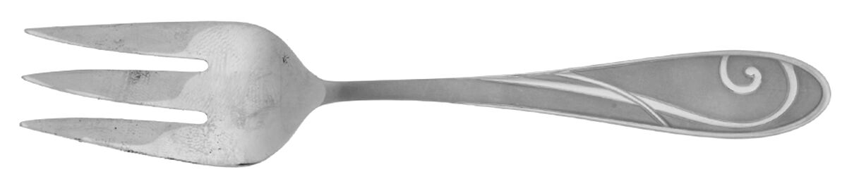 Platinum Wave (Stainless) Medium Solid Cold Meat Serving Fork by Yamazaki-1