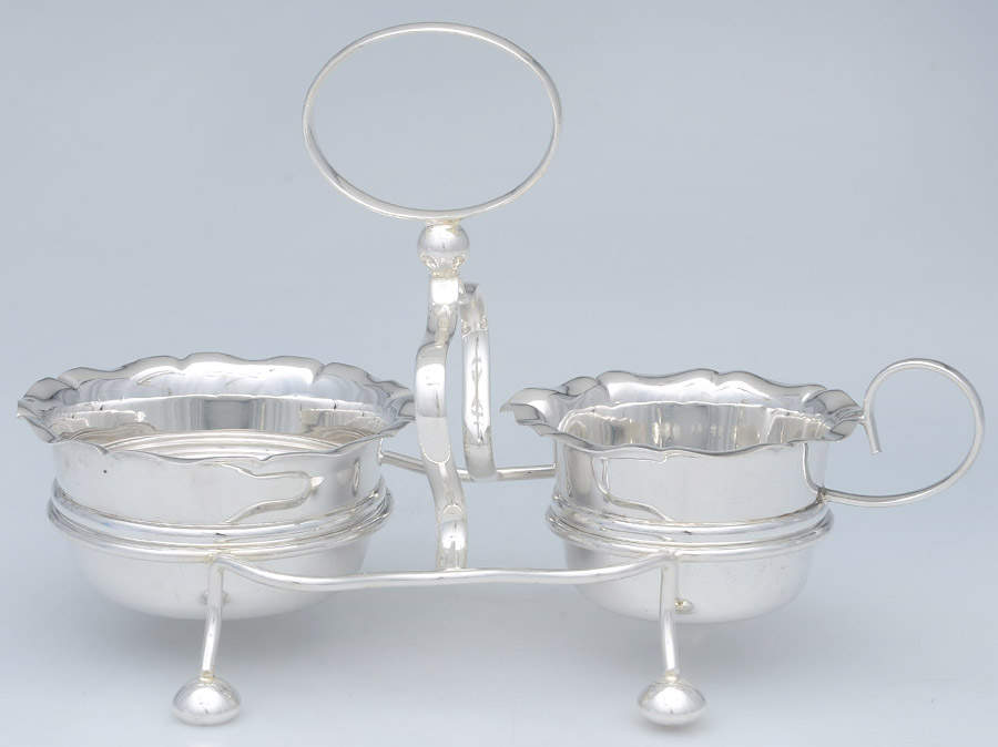 Silverplate Hollowware Creamer & Open Sugar Set by Yeoman (England)-1