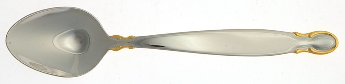 Trellis Path -Gold Accent (Stainless) Place/Oval Soup Spoon by Yamazaki-1