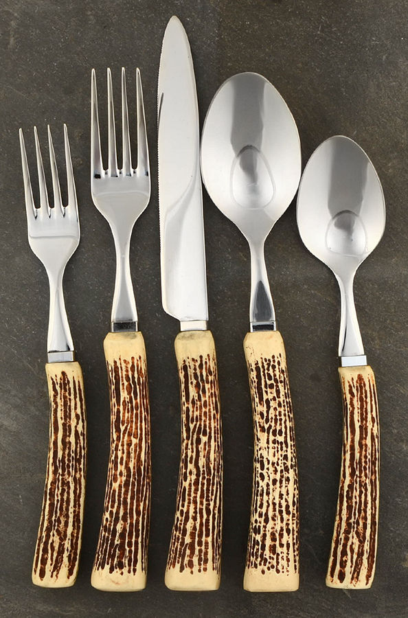 Stag Horn (Stainless) 5 Piece Place Setting by Zrike-1