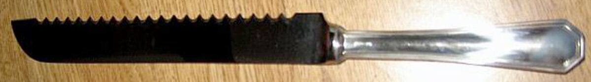 Ottagonale (Sterling) Cake Knife with Stainless Blade by Zaramella Argenti-1