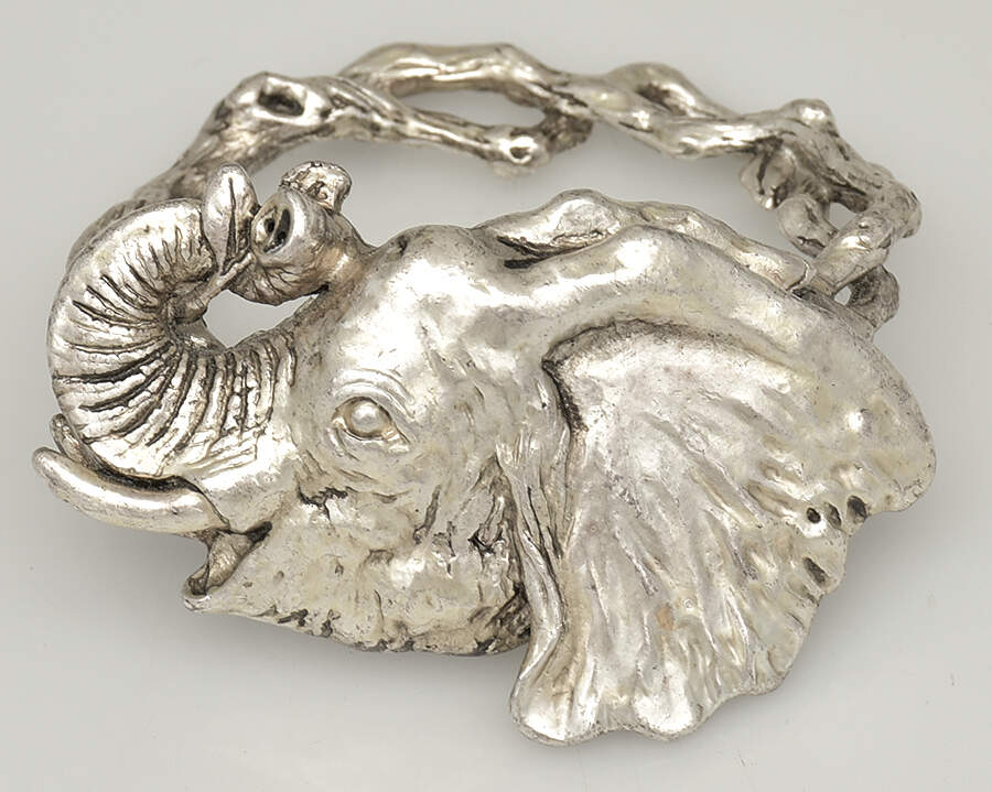 Elephants (Aluminum, Hollowware) Napkin Ring by Arthur Court-1