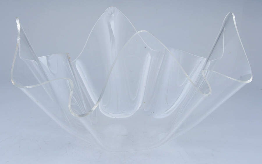 Elephants (Aluminum, Hollowware) 14" Acrylic Bowl by Arthur Court-1