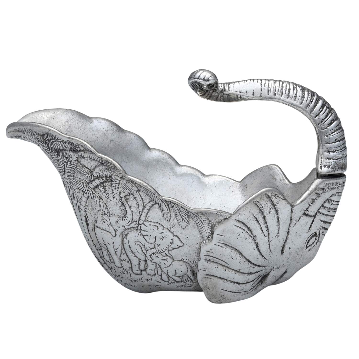 Elephants (Aluminum, Hollowware) Gravy Boat No Underplate by Arthur Court-1
